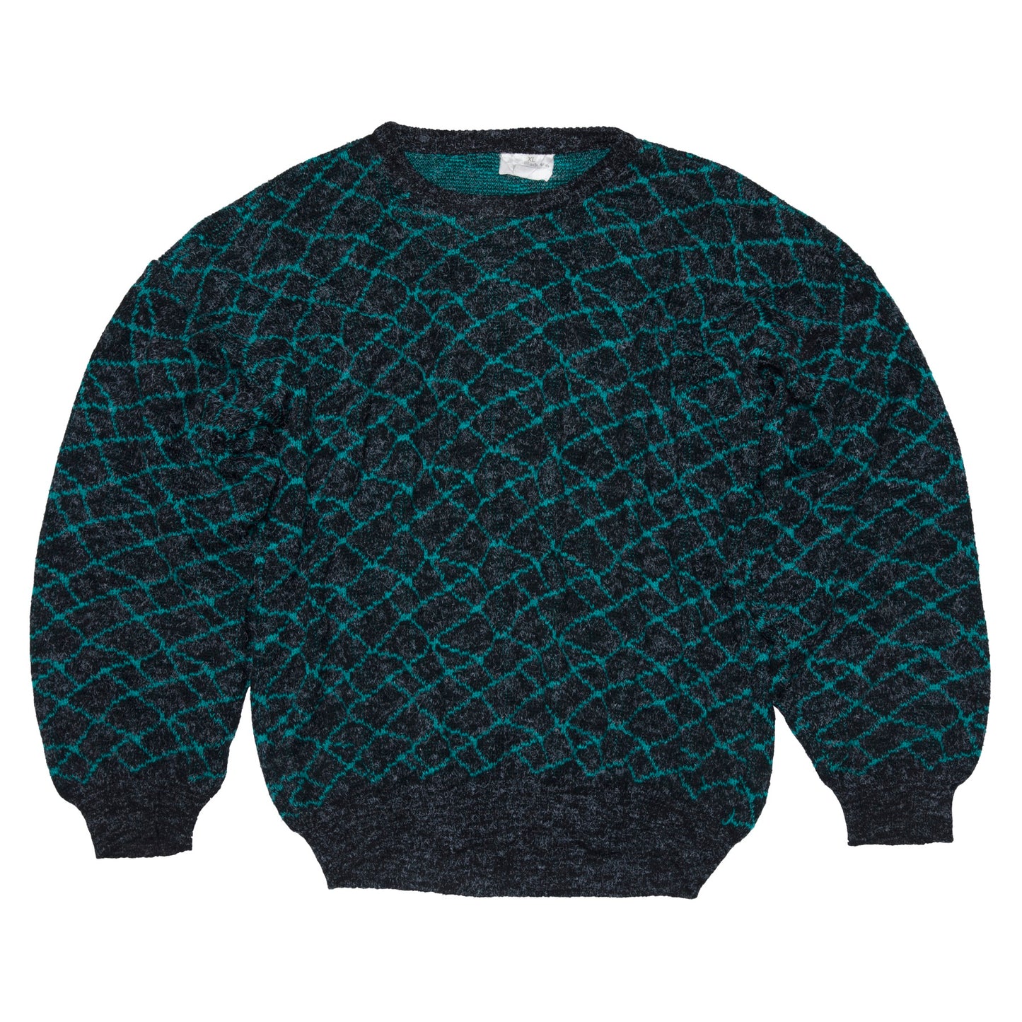 Spider Web Jacquard Melange Yarn Jumper