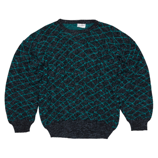Spider Web Jacquard Melange Yarn Jumper