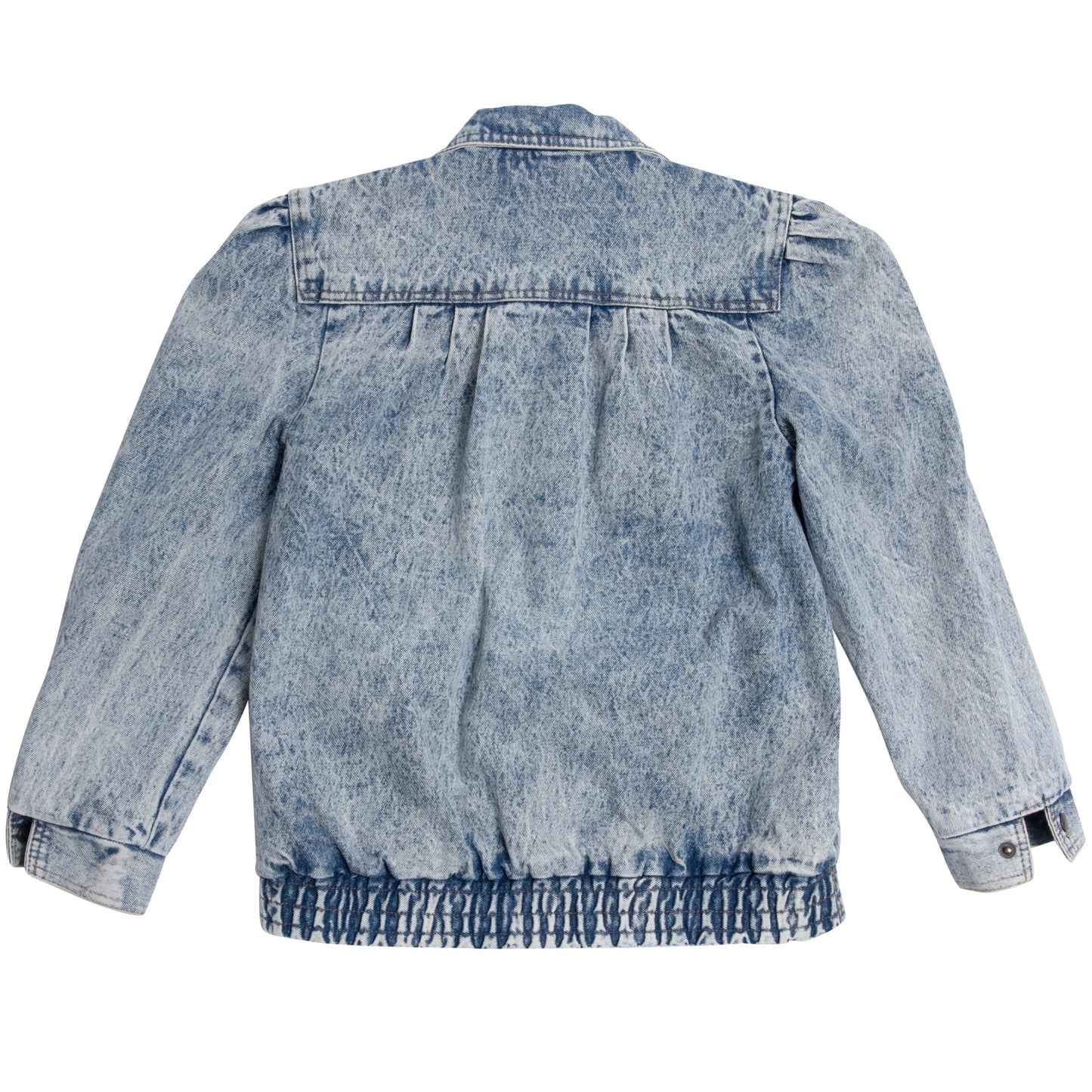 Acid Wash Denim Weave Shirt Jacket