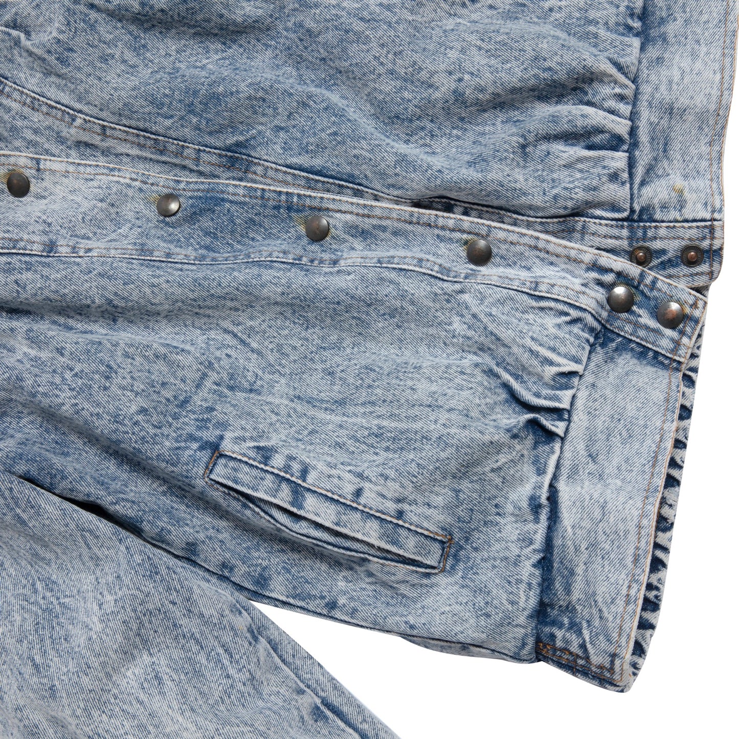 Acid Wash Denim Weave Shirt Jacket