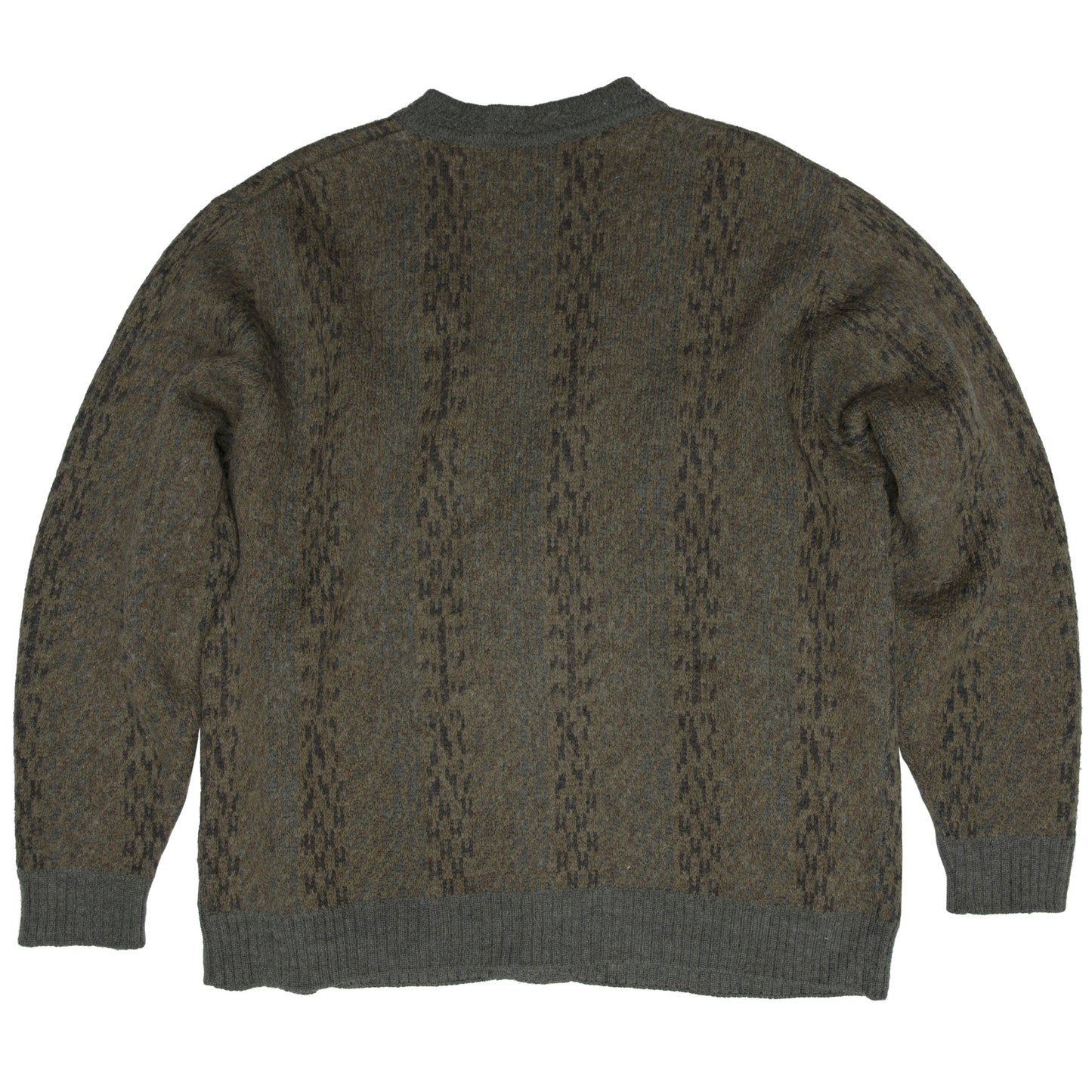 Herringbone Rib Brushed Alpaca Wool Cardigan