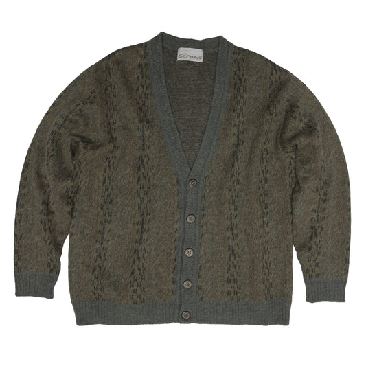Herringbone Rib Brushed Alpaca Wool Cardigan