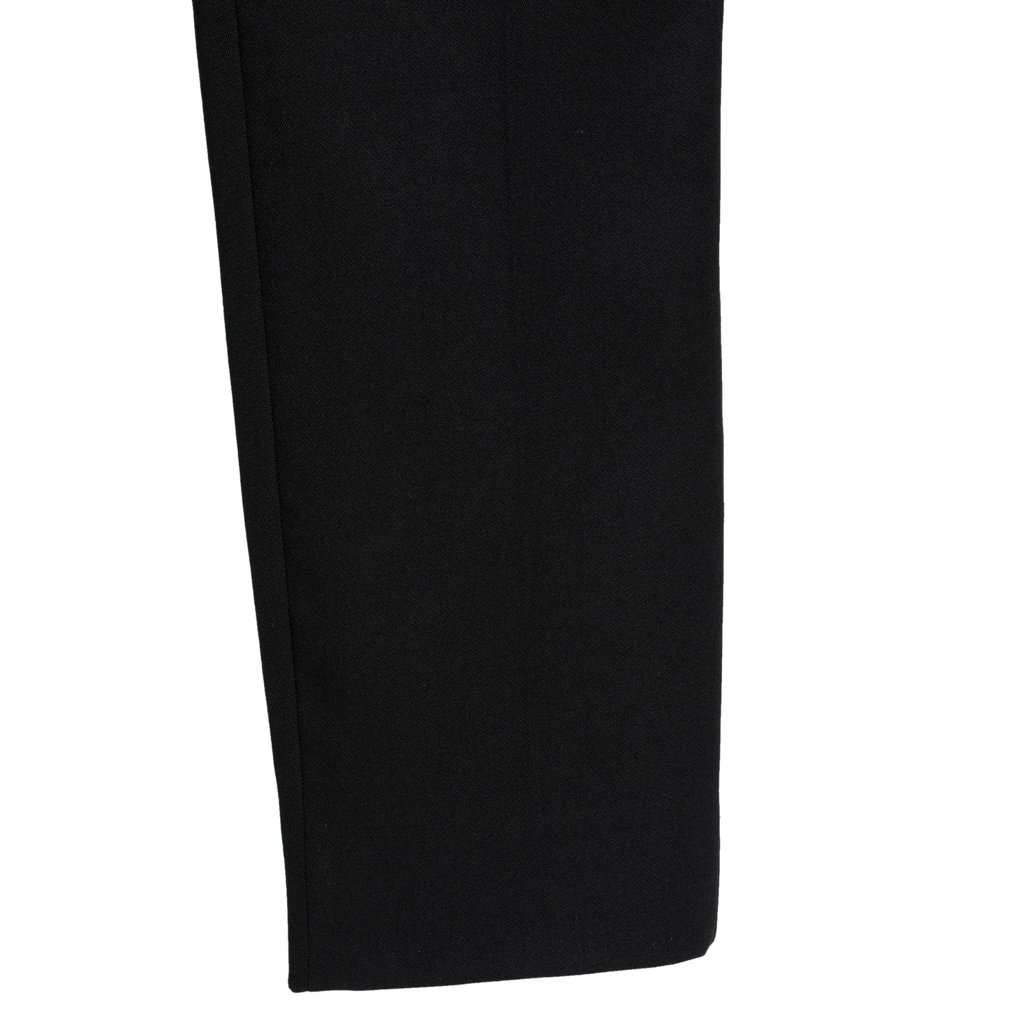 Gabardine Weave Virgin Wool Slim Tapered Tailored Trousers
