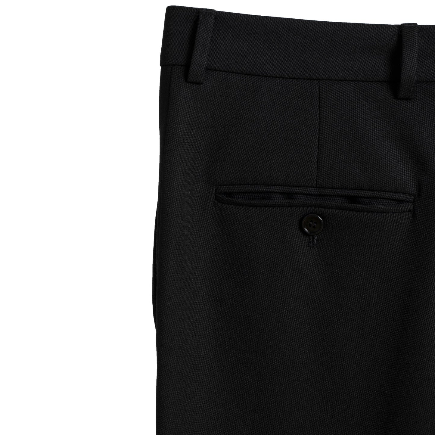 Gabardine Weave Virgin Wool Slim Tapered Tailored Trousers