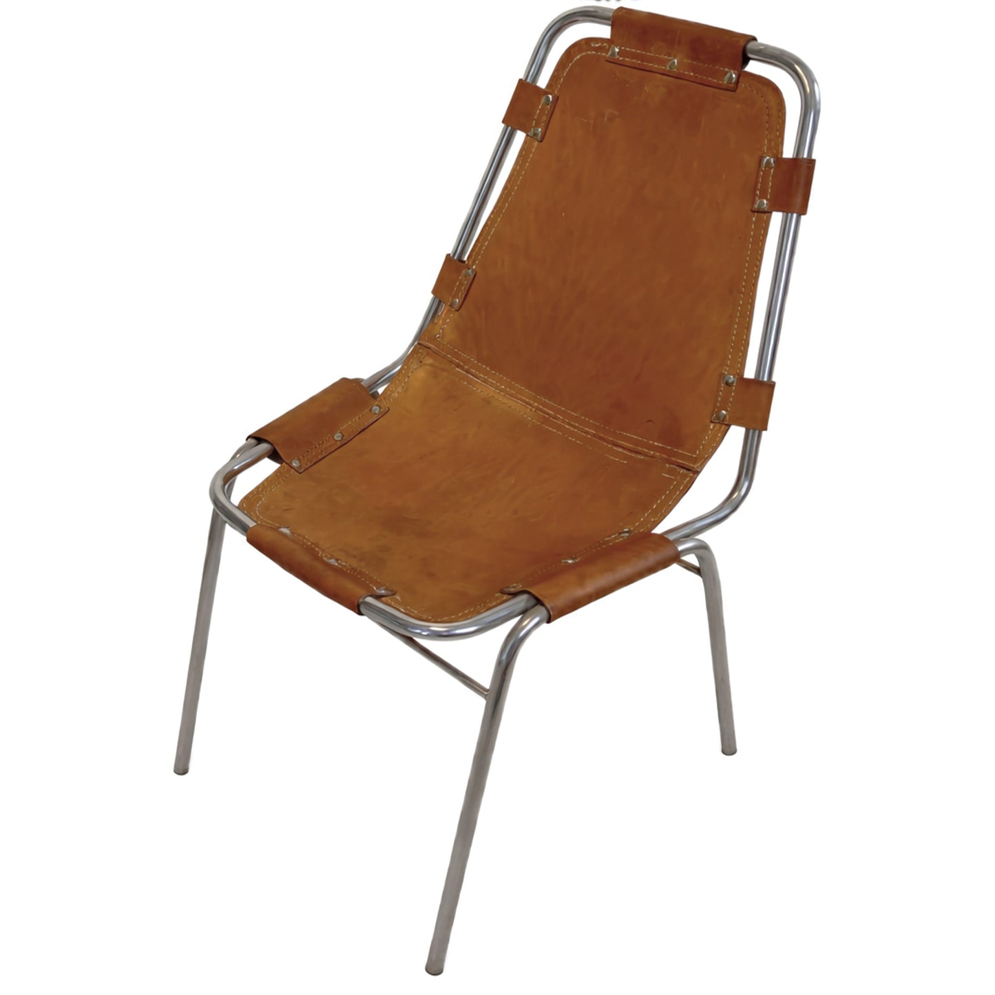 Les Arcs, Tubular Steel Frame with Suspended Saddle Leather Sling