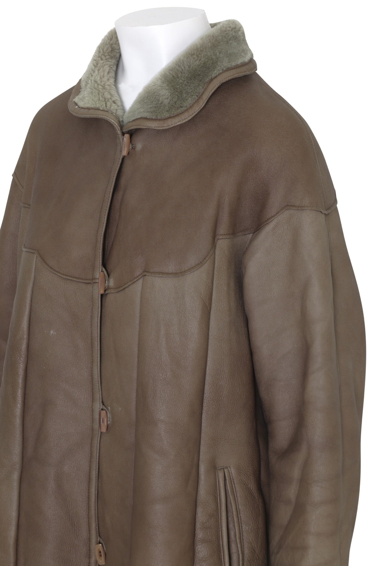 Vintage, 1980s, Shearling, Lamb Nappa