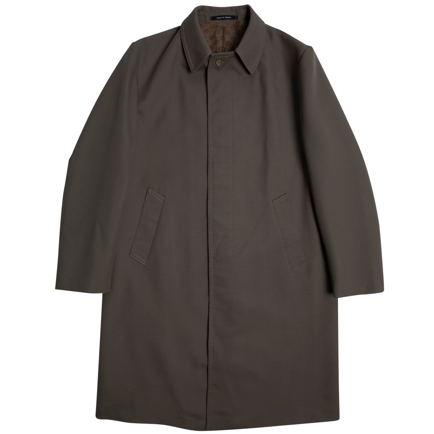 Trevira Tabby Weave Balmacaan Coat