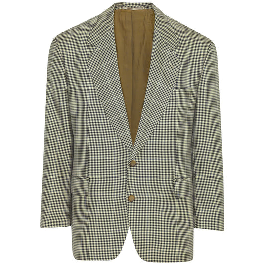 80s, Cashmere-Silk, Windowpane Overcheck