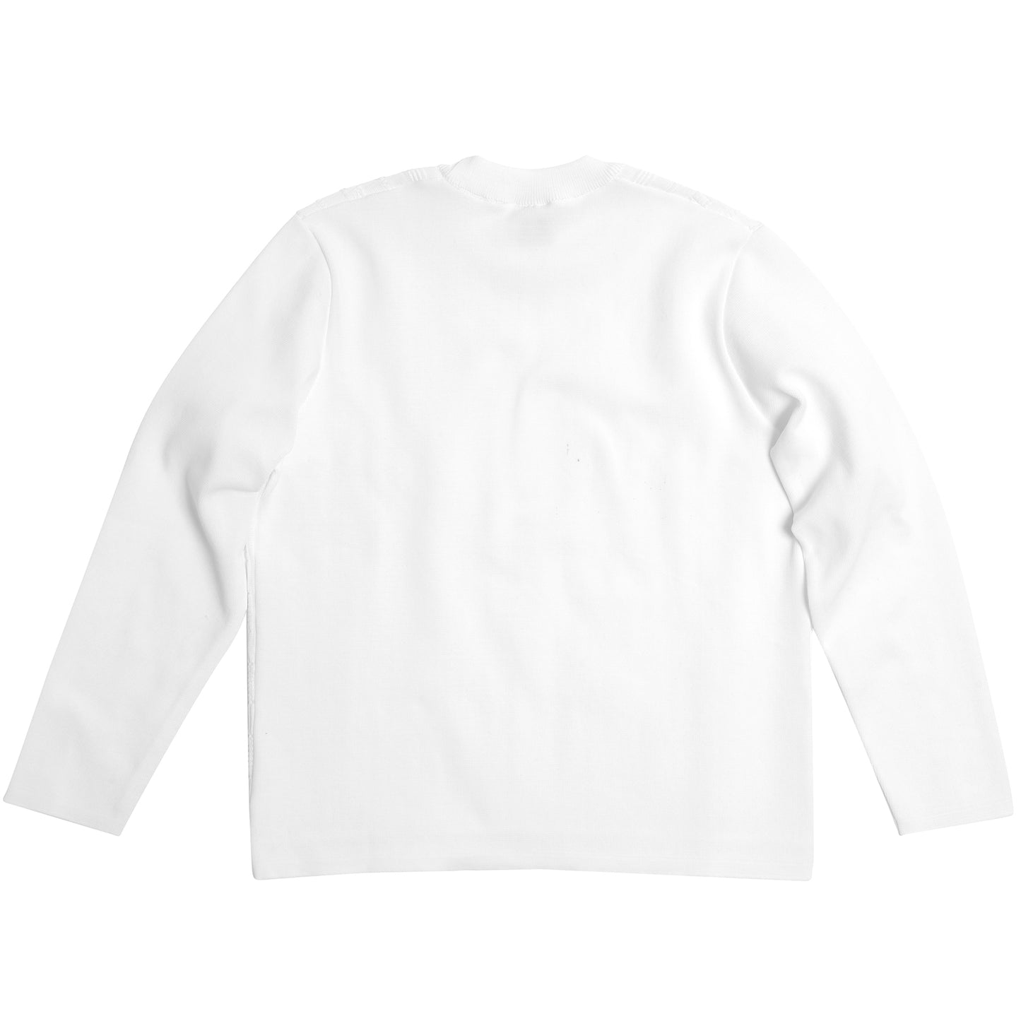 Garter Block Crew Neck Pullover Sweater