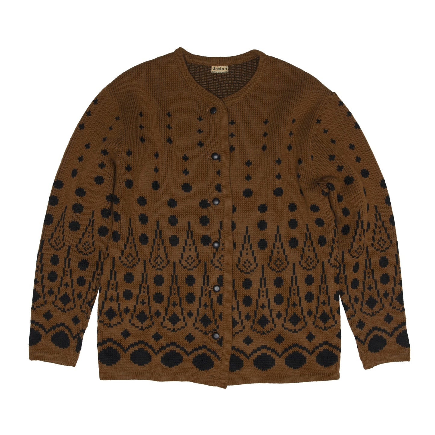 Vintage, 1970s, Jacquard, Thermal, Celestial