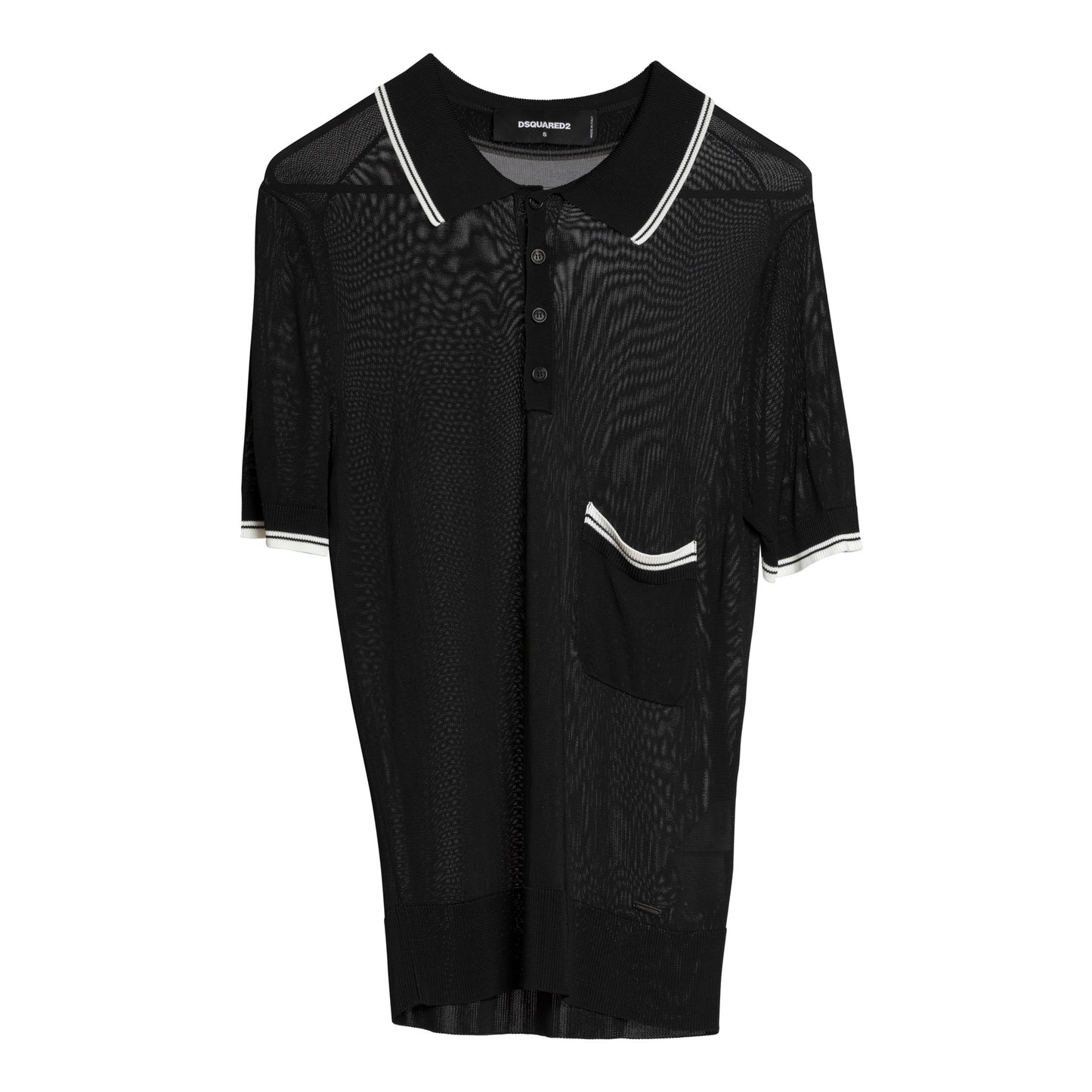 Rib Stitch Viscose Polo Shirt
