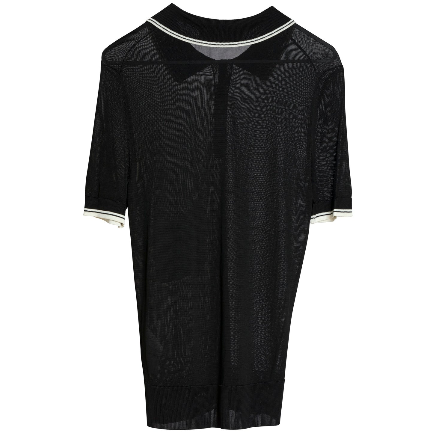 Rib Stitch Viscose Polo Shirt