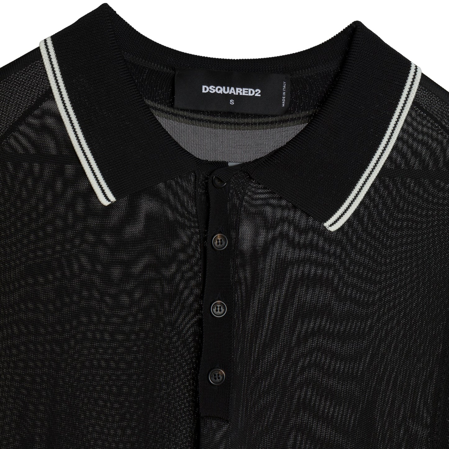 Rib Stitch Viscose Polo Shirt
