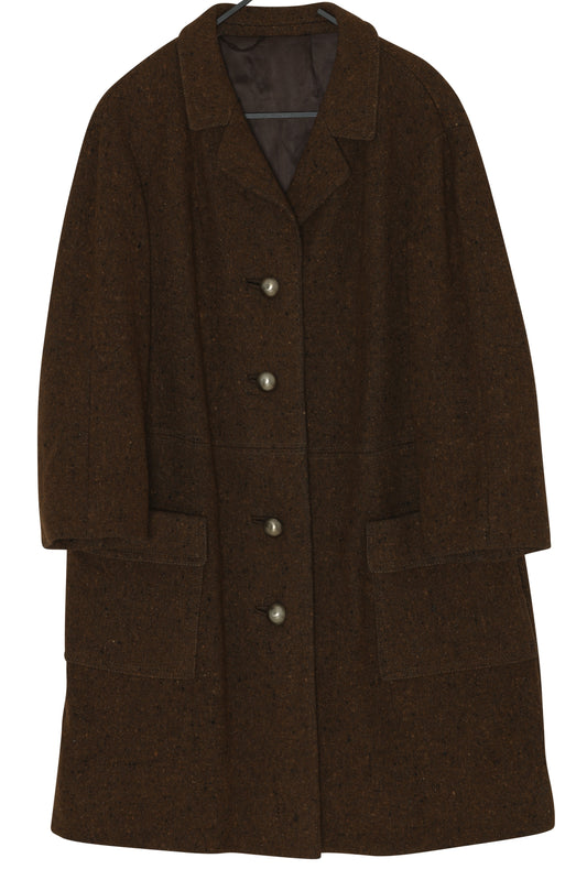 Early 1970s Wool-Rich Car Coat, Low-Structure, Relaxed Block, West Germany