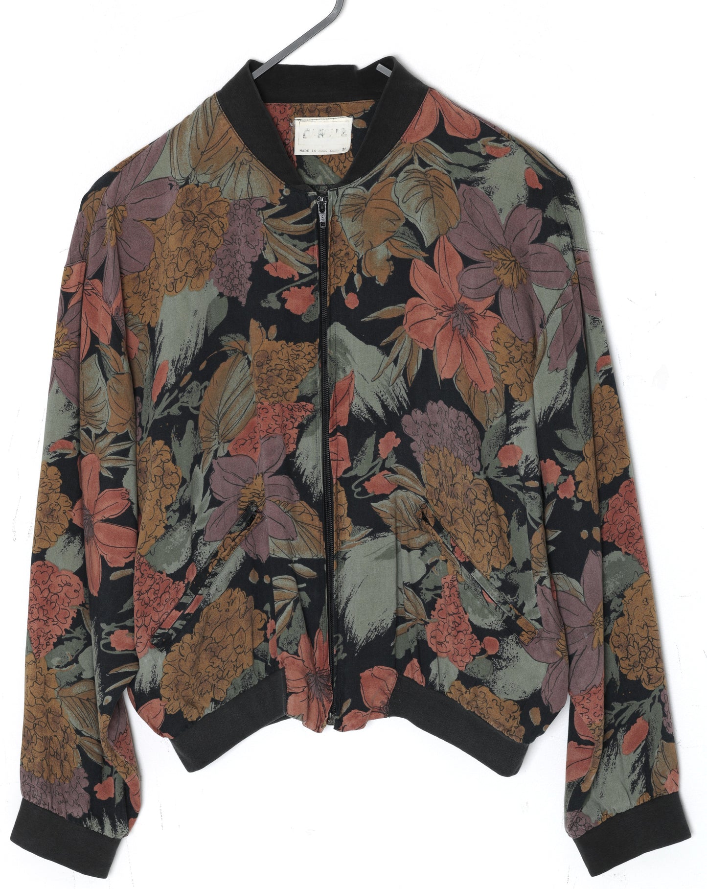 Early-1990s, Botanical Viscose Bomber Jacket