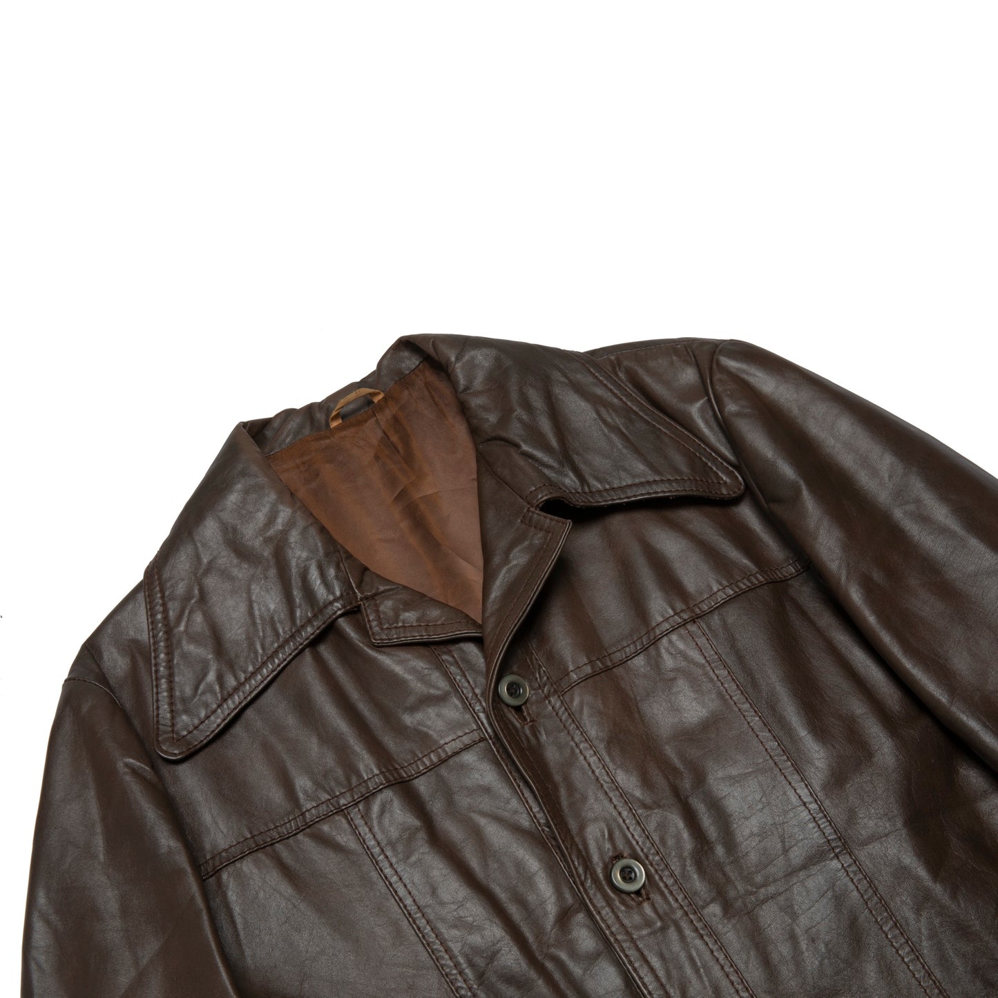 70s, Oversized Collar, Edge-Stitched Lapels, Western