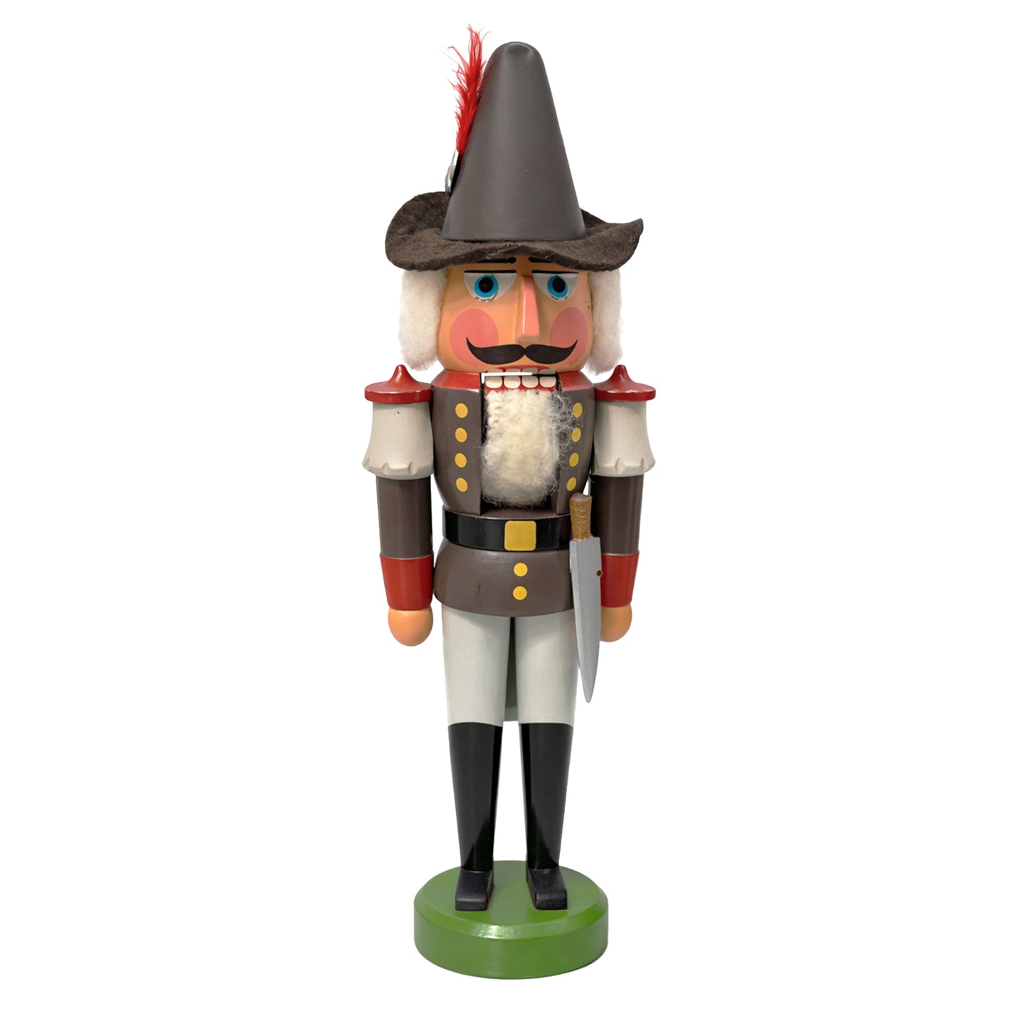 Soldier Nutcracker, Composite Lever Construction with Felt Hat, GDR-era
