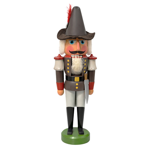 Soldier Nutcracker, Composite Lever Construction with Felt Hat, GDR-era