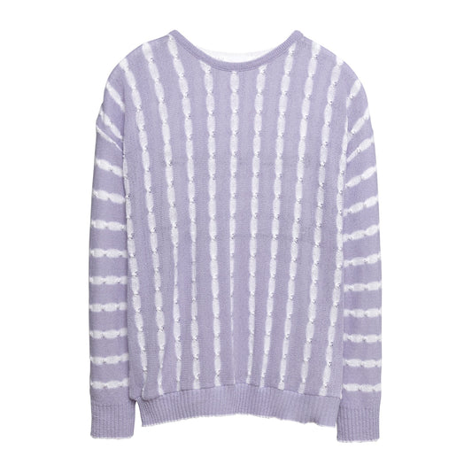 Shibori Jacquard Fine Guage Puckered Float Stitch Jumper