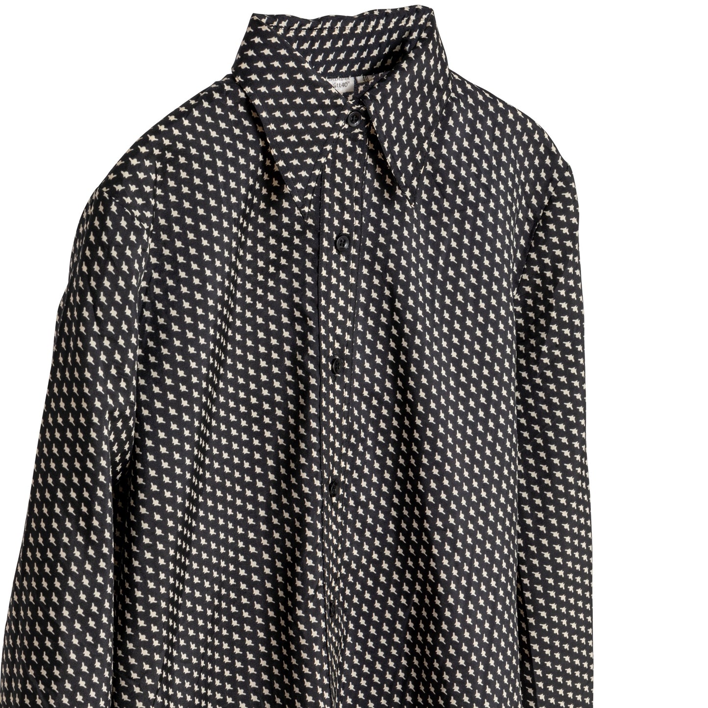 70s Satin Weave Barrymore Collar Shirt
