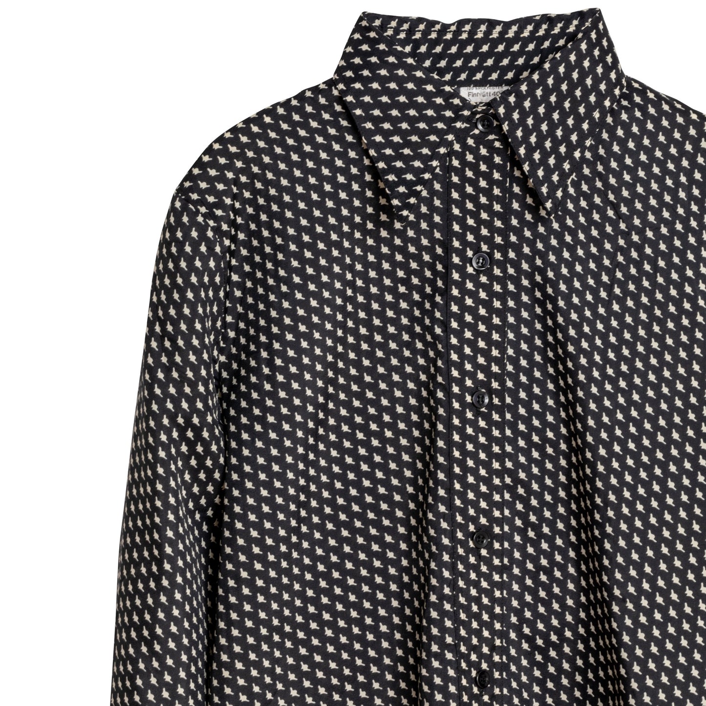70s Satin Weave Barrymore Collar Shirt