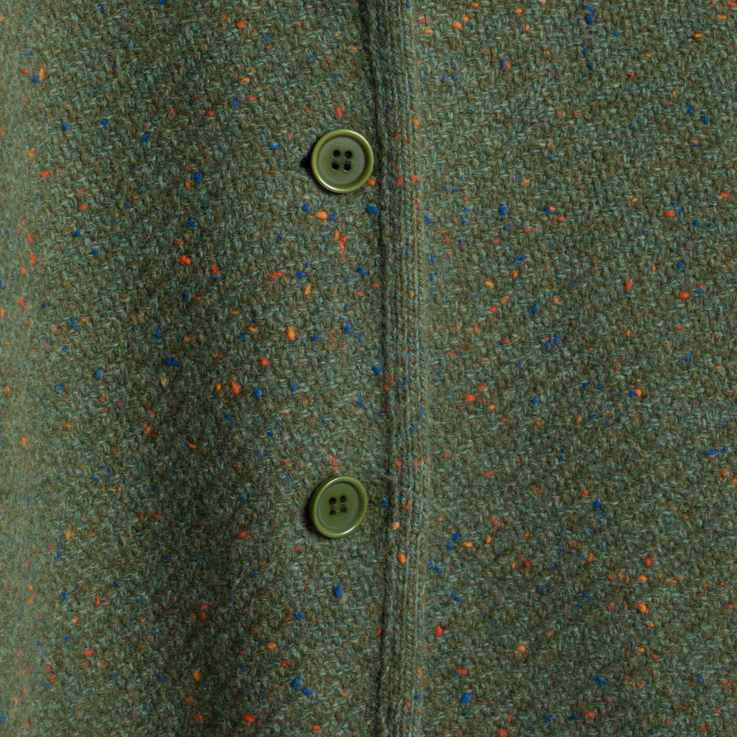 Chevron Tweed Knit Bias Bound Cloverleaf Cardigan