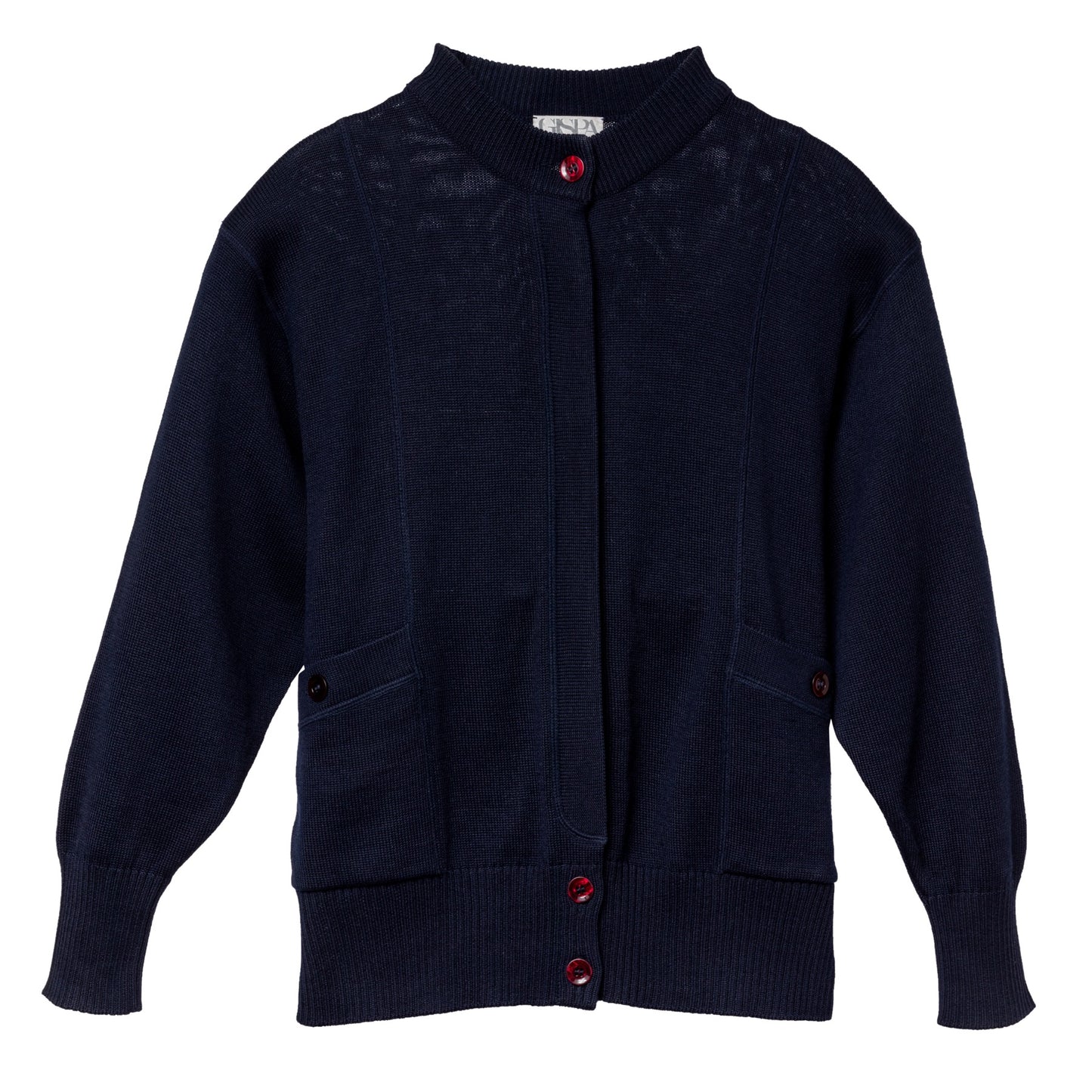 Single Knit Wool Blend Cuff Sleeve Cardigan