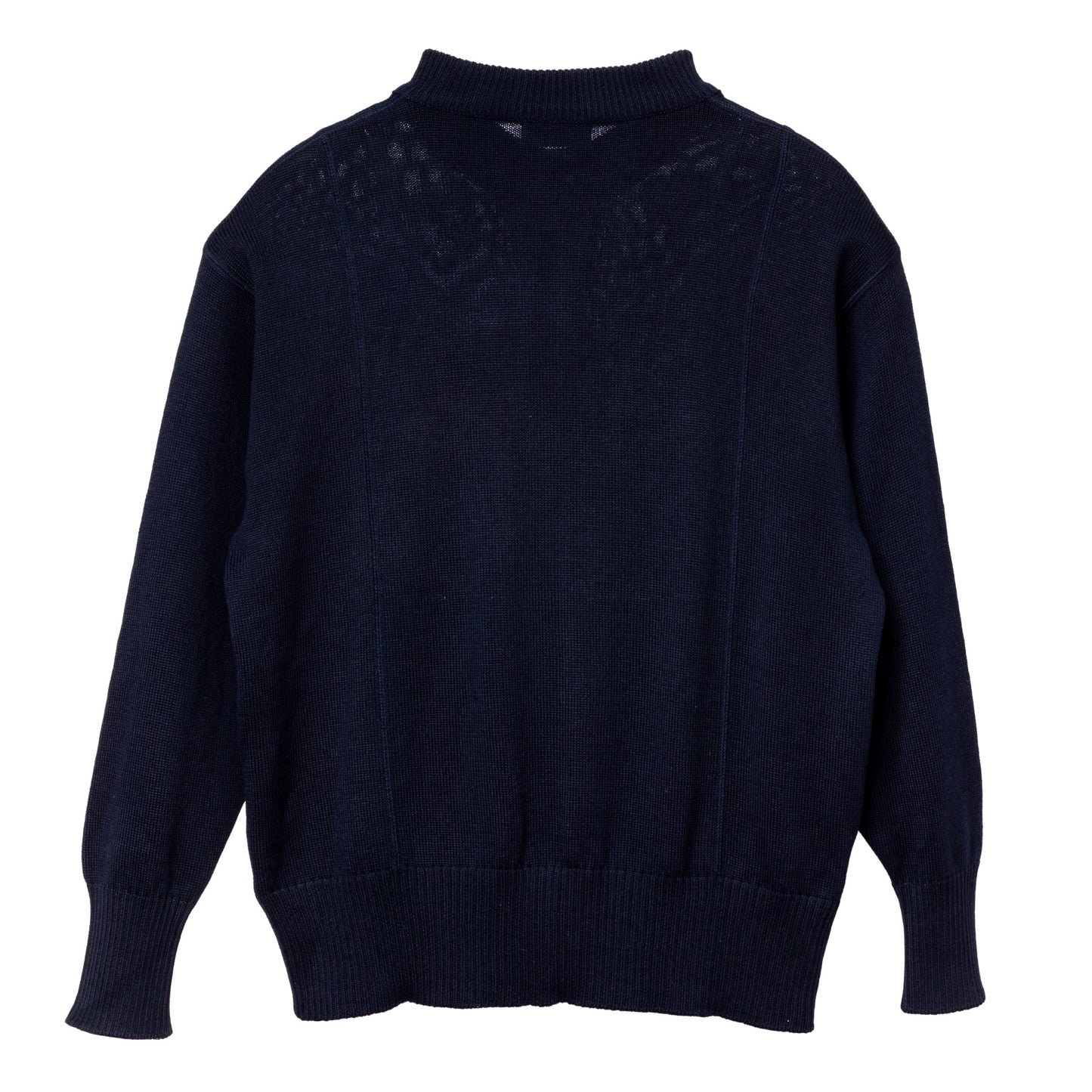 Single Knit Wool Blend Cuff Sleeve Cardigan