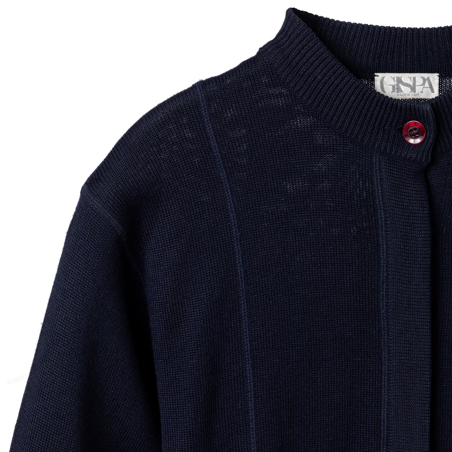 Single Knit Wool Blend Cuff Sleeve Cardigan