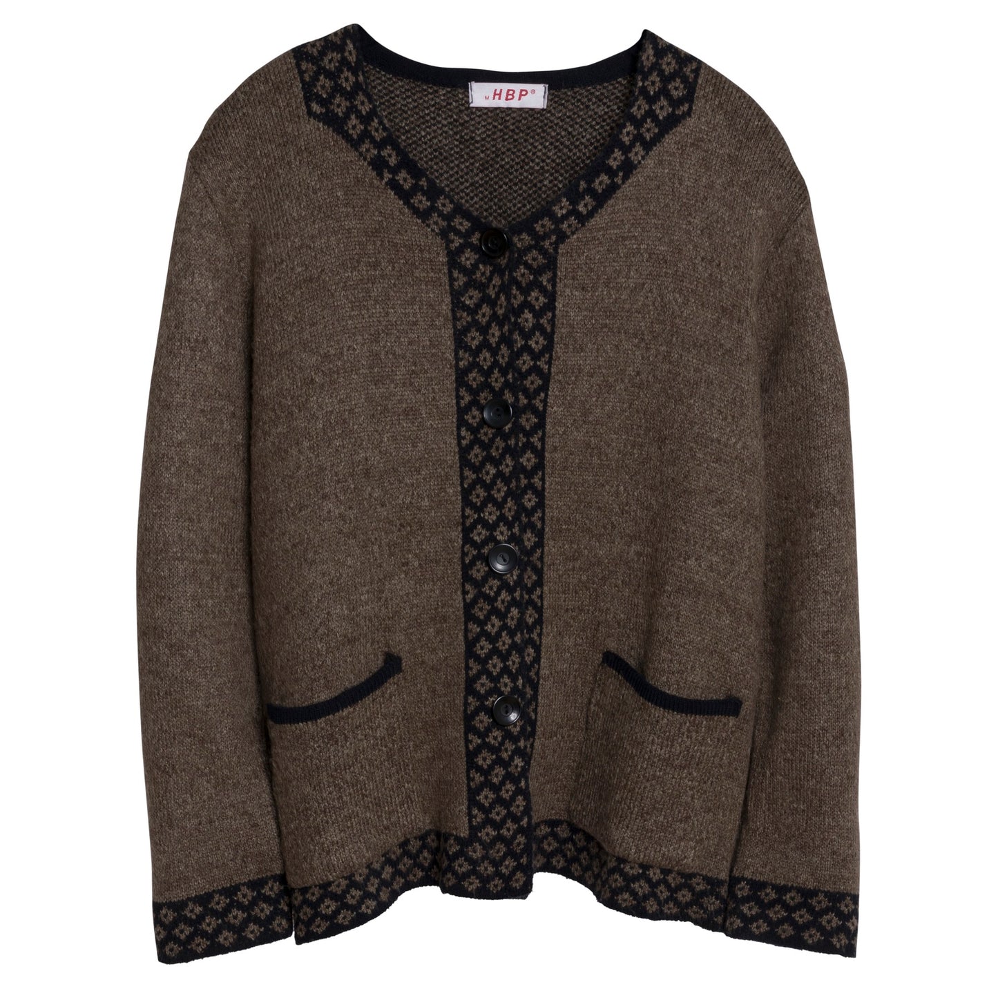 Stranded Moss Stitch Trachten Cardigan