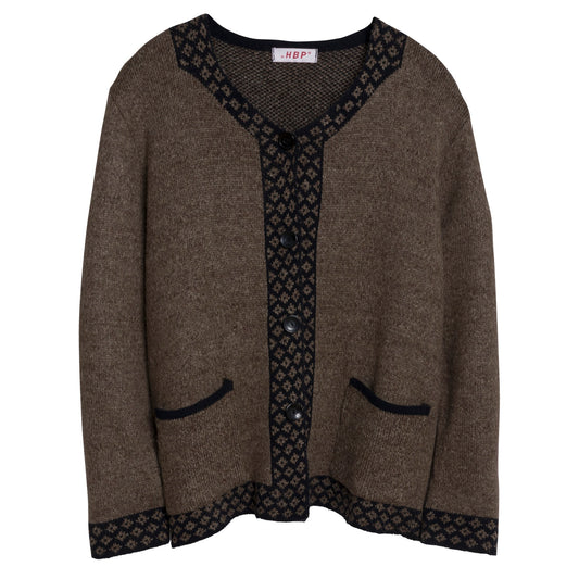Stranded Moss Stitch Trachten Cardigan