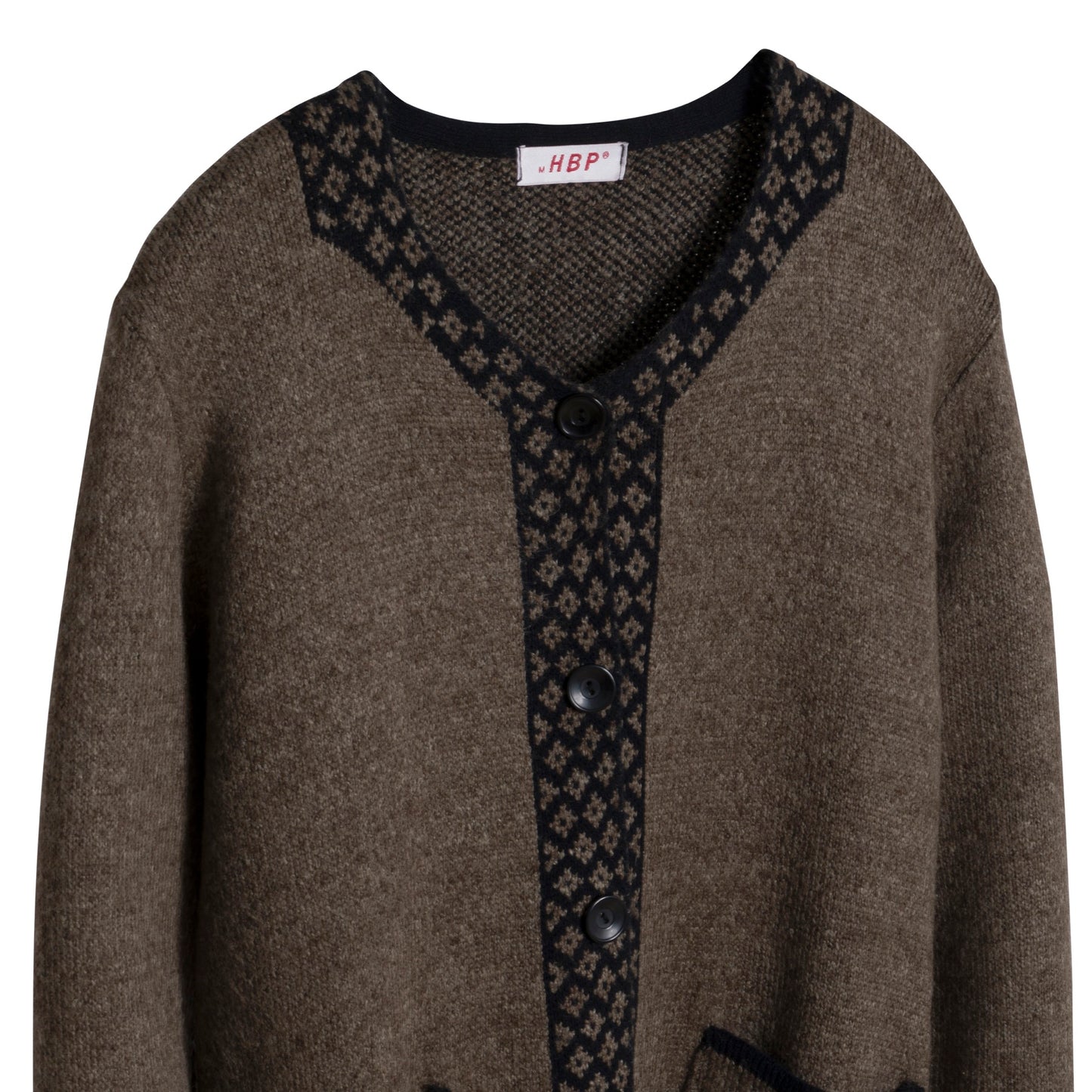 Stranded Moss Stitch Trachten Cardigan