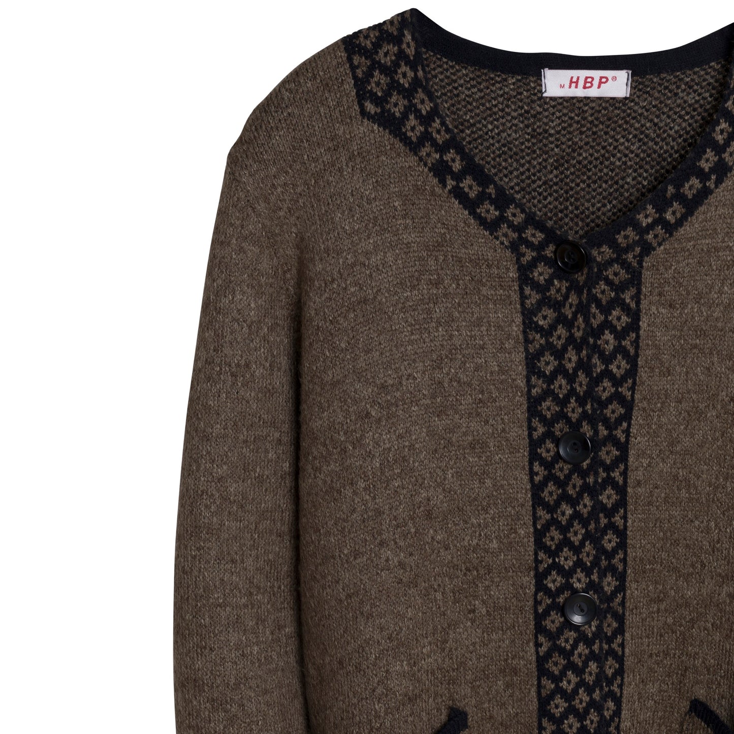 Stranded Moss Stitch Trachten Cardigan