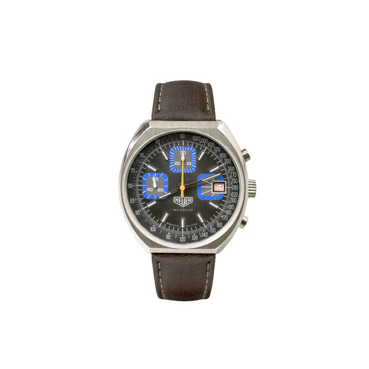Calibre 12 Automatic Chronograph, Blue Sub-Register Accents, Early-1970s