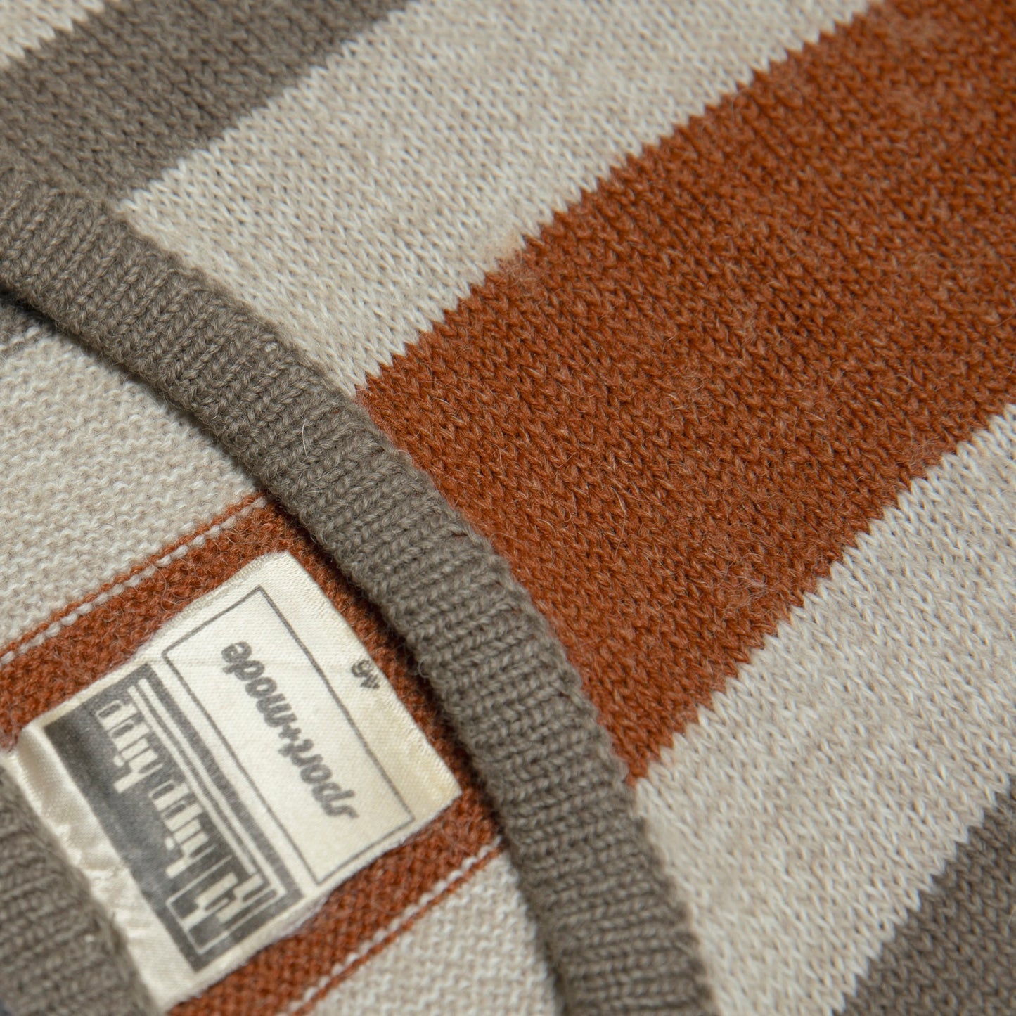 Vintage, 1970s, Intarsia, Alpaca, Saddle Shoulder