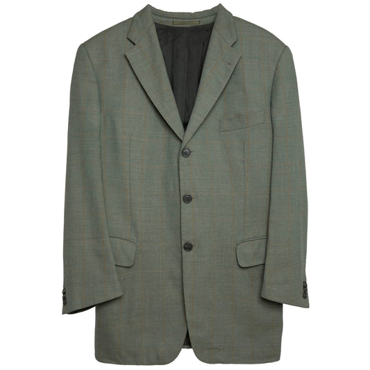 Lanificio Privernum Crêpe Weave Schurwolle Windowpane Cutaway Jacket