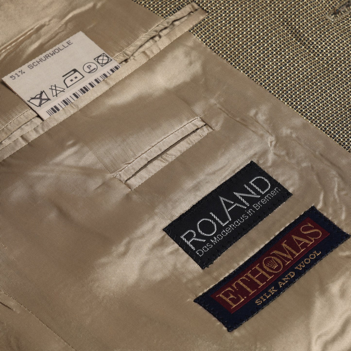 90s, E. Thomas Silk-Wool, Birdseye Weave, Roland Bremen