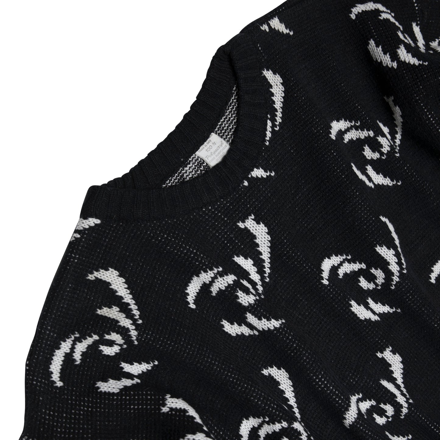 Rose Stranded Jacquard Stockinette Stitch Jumper