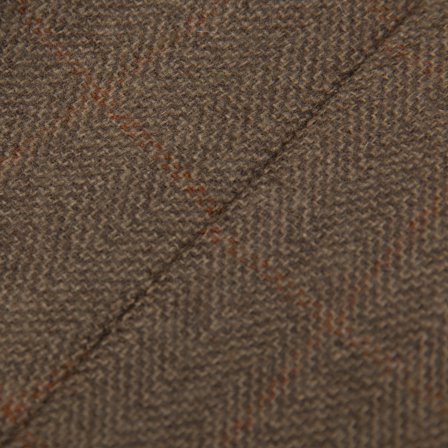 Overcheck Herringbone Tweed Virgin Wool Polo Coat