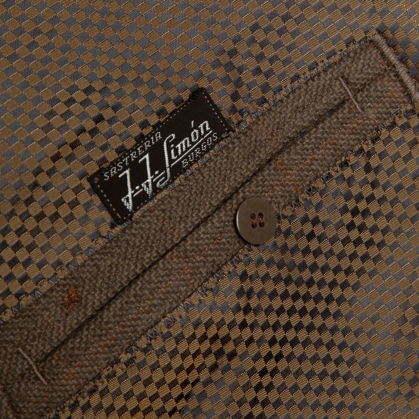 Overcheck Herringbone Tweed Virgin Wool Polo Coat