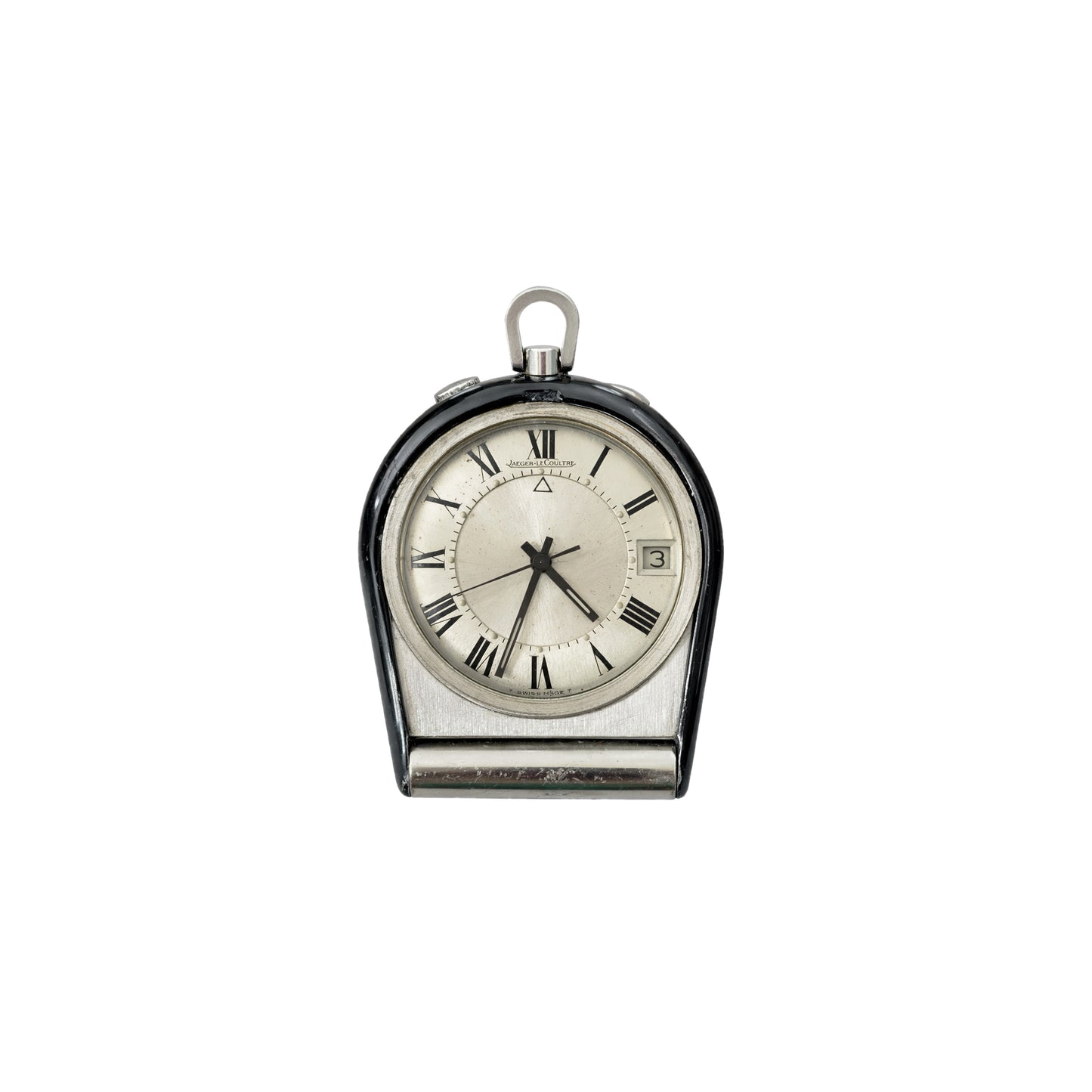 Memovox Travel Alarm, Folding Desk Case with Date Aperture, Circa 1960s