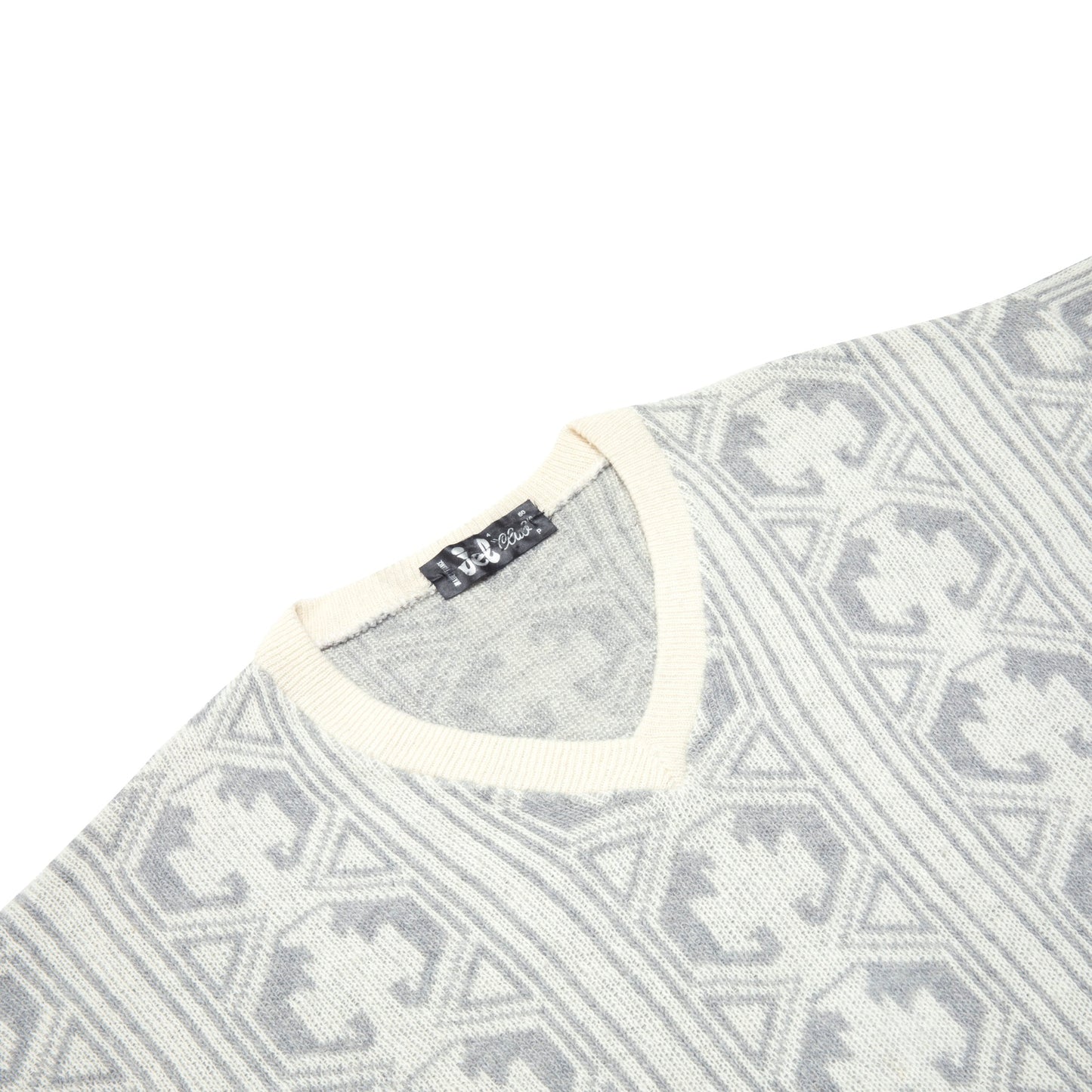 70s Lusekofte Jacquard Knit V Neck Jumper