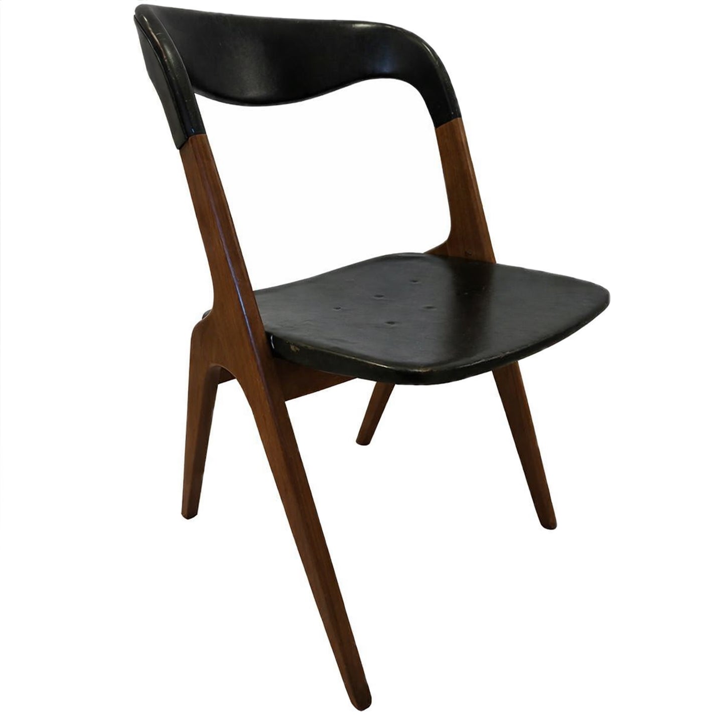 Sonja Dining Chair, Solid Teak Frame with Upholstered Leather Seat and Back