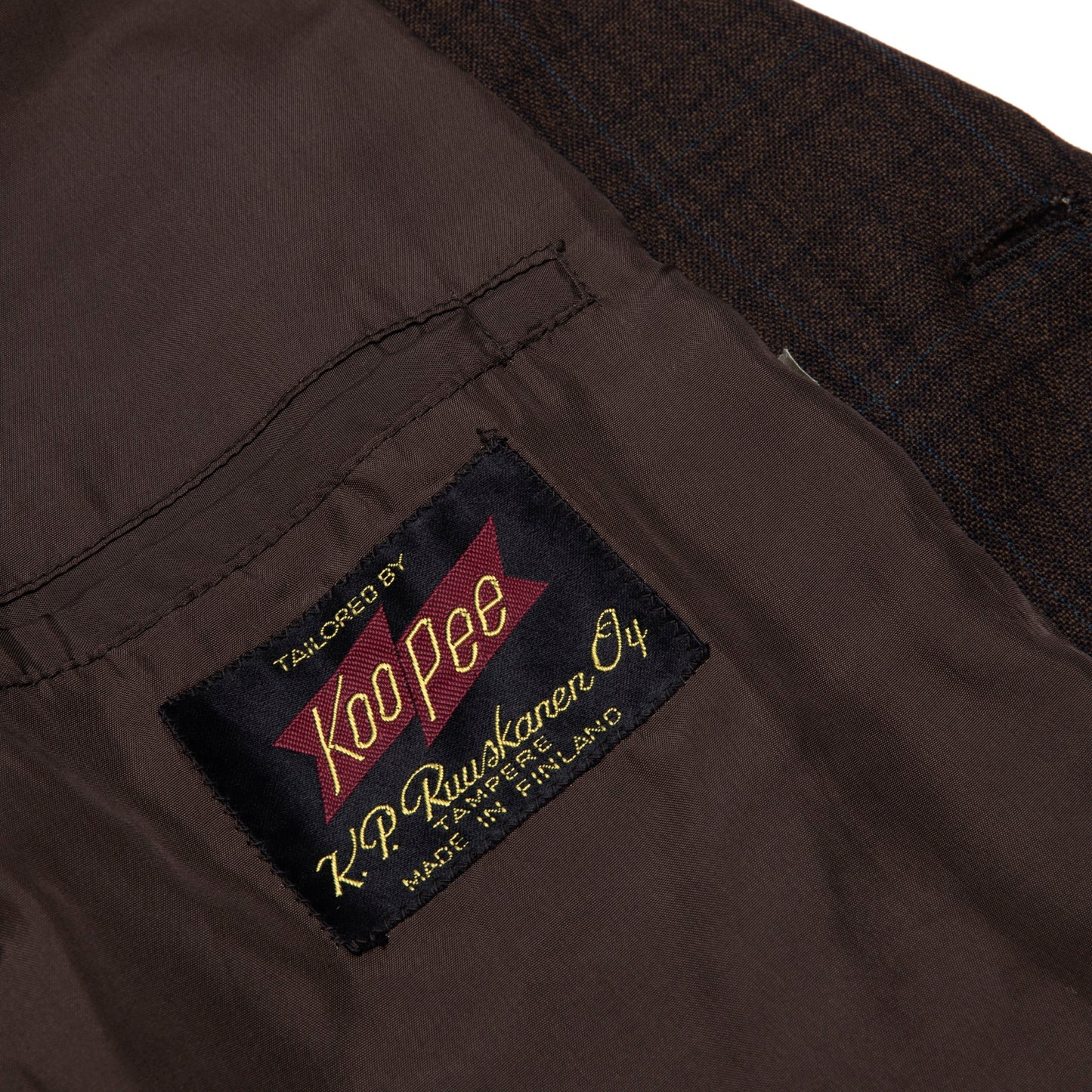 70s Barker Twill Schurwolle Windowpane Check Blazer