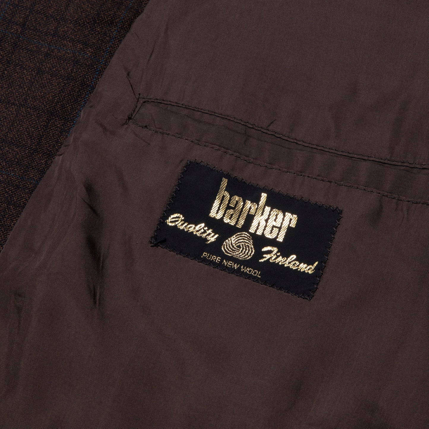 70s Barker Twill Schurwolle Windowpane Check Blazer
