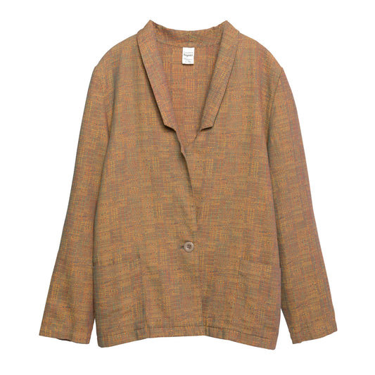 Hopsack Weave Angled Shawl Kimono Jacket