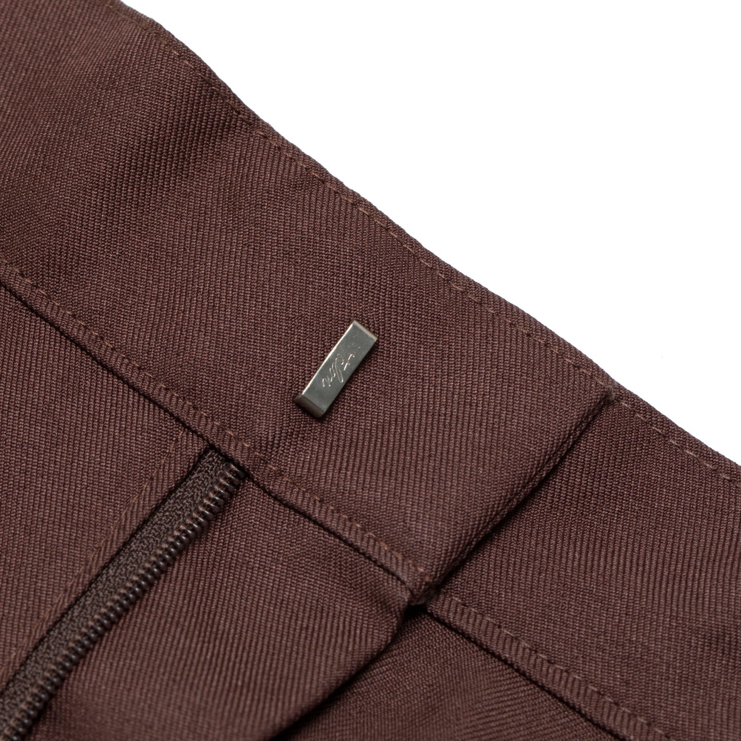 Vintage, 1970s, Wool Twill, Pleated Front