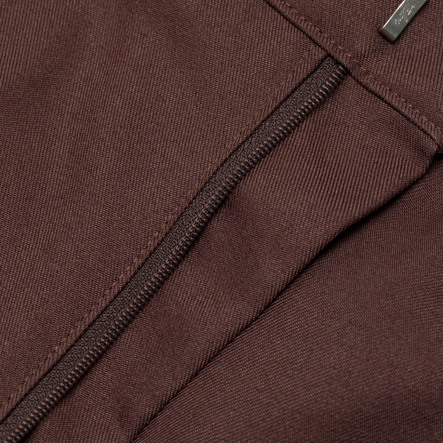 Vintage, 1970s, Wool Twill, Pleated Front