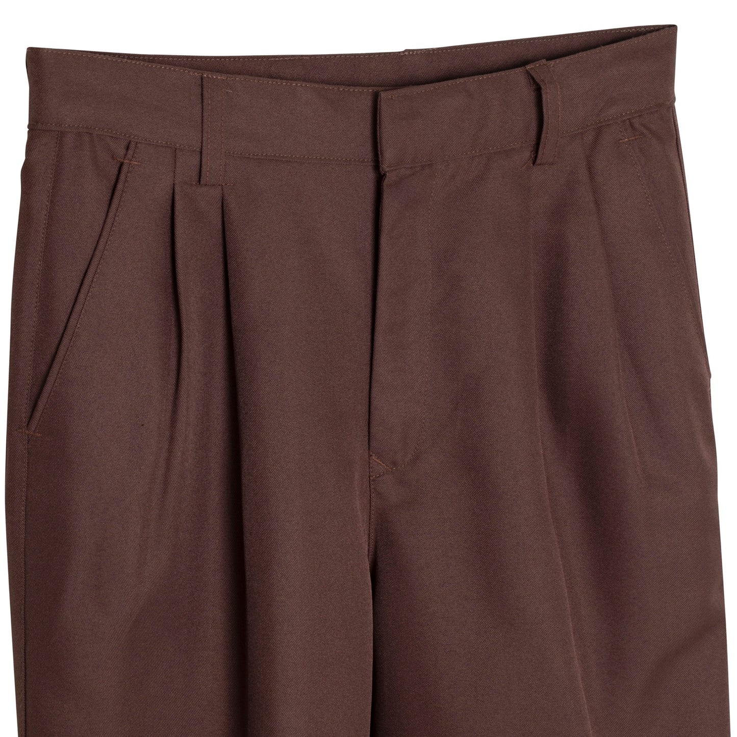 Vintage, 1970s, Wool Twill, Pleated Front