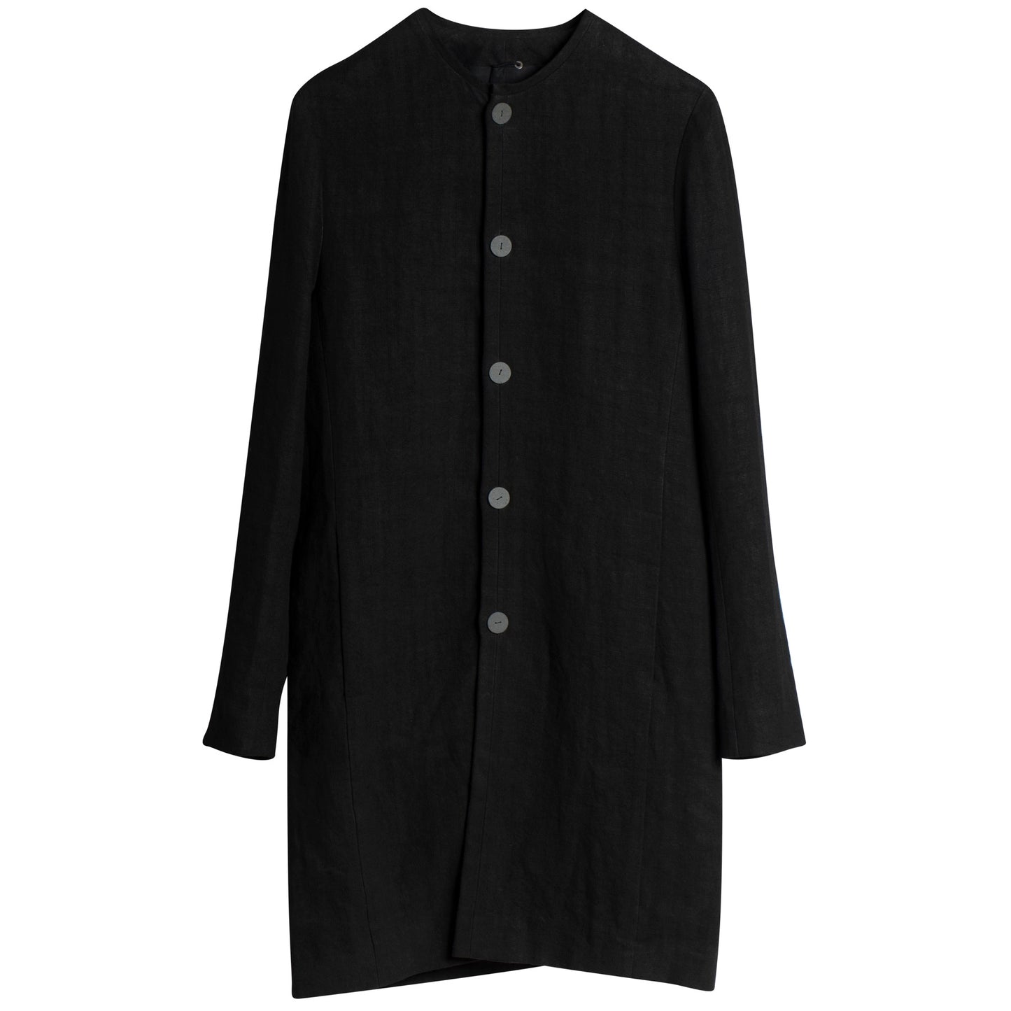 Canvas Weave Linen Overcoat